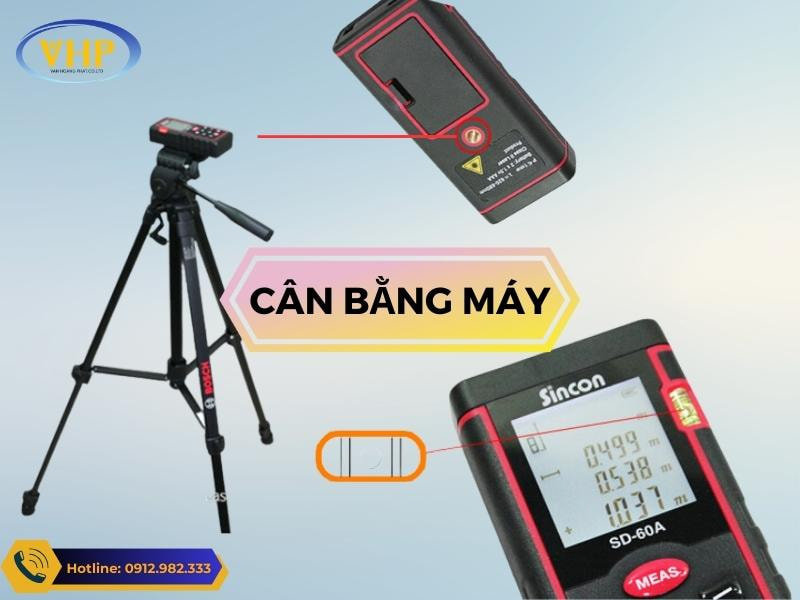 Cân bằng máy đo khoảng cách laser Sincon SD60