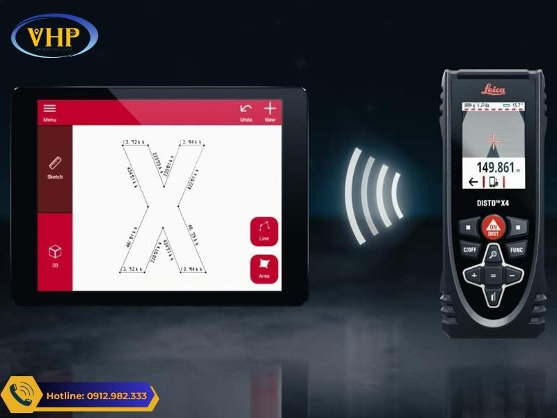 Kết nối máy đo laser DISTO X4 với máy tính bảng