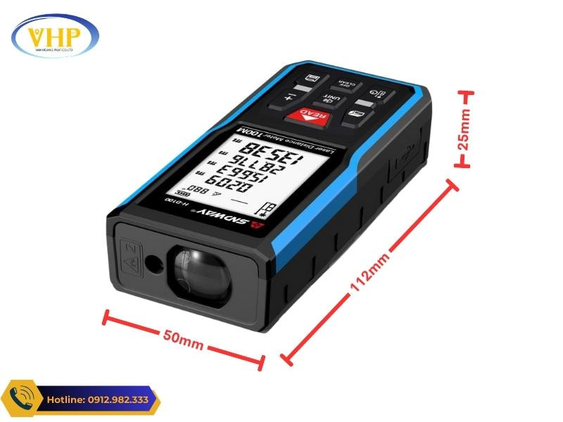 Kích thước của máy đo khoảng cách Laser SNDWAY M50
