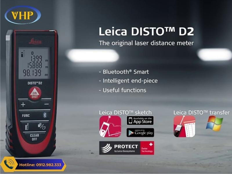 Tính năng vượt trội của thước đo laser Leica DISTO D2