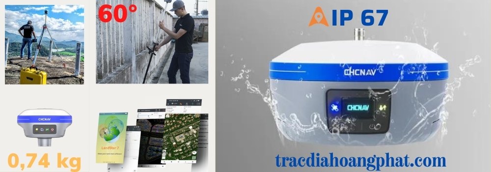 Máy gps rtk chc i73 siêu nhẹ phần mềm thông minh