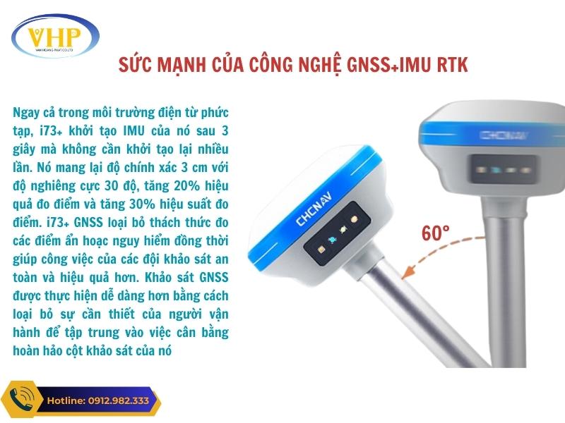 Máy GPS RTK CHC I73+ IMU Bù Nghiêng 60 độ