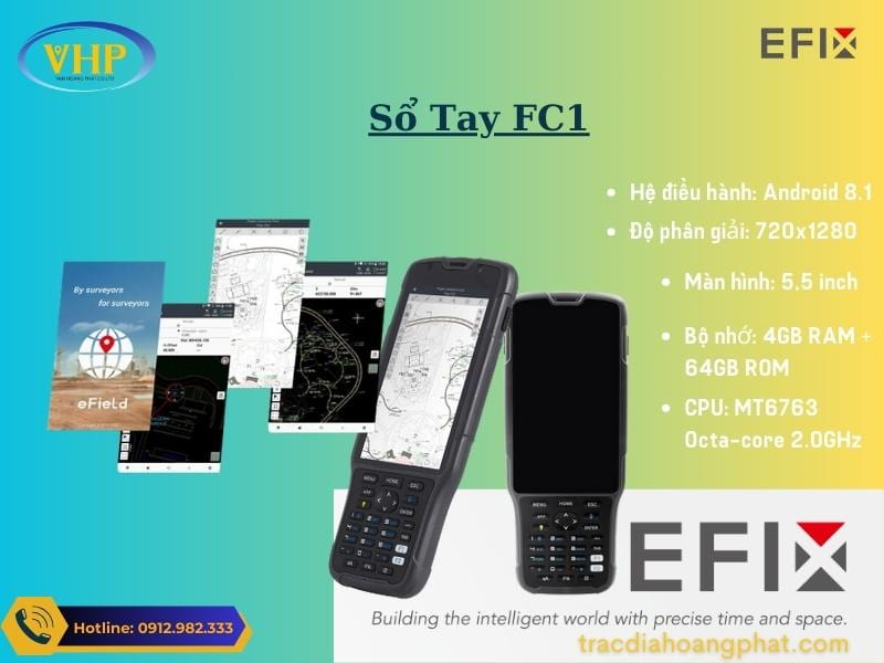 Sổ Tay Điều Khiển FC-1 Cho Radio Ngoài Cho Máy GPS RTK EFIX F7 IMU