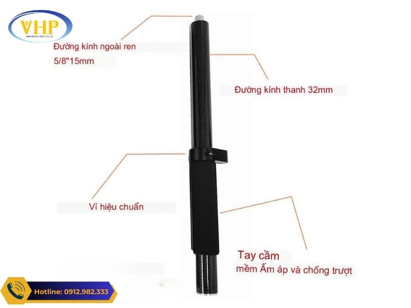 Đặc điểm cấu tạo của sào cacbon 4 đốt GNSS RTK