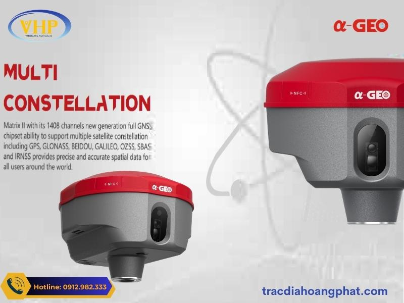 Máy GPS RTK ALPHA GEO MATRIX II Hỗ Trợ Đa Hệ Vệ Tinh