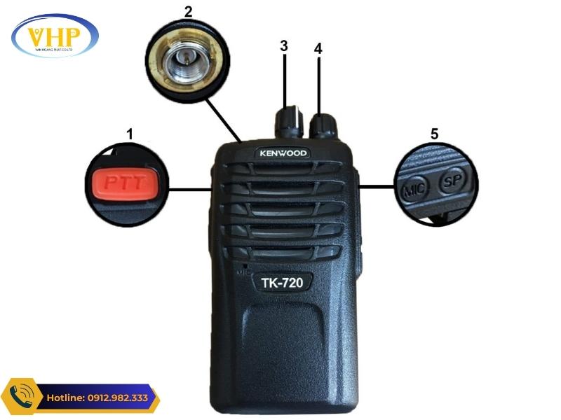 Tính năng nổi bật của bộ đàm Kenwood TK720