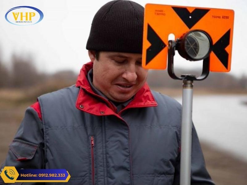 Ứng Dụng sào gương máy toàn đạc 