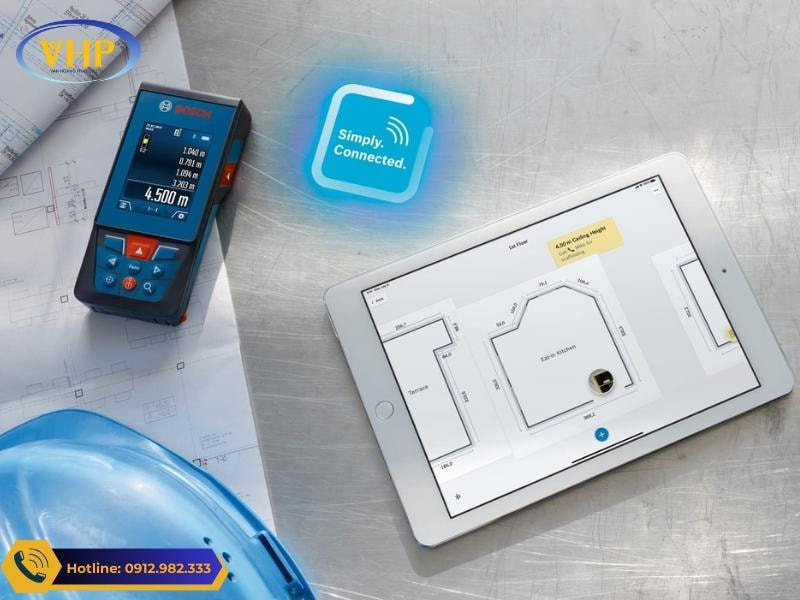 Kết nối Bosch GLM 100-25C với máy tính bảng qua app Bosch Measure ON