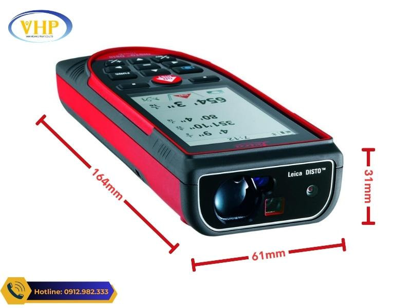 Kích thước máy đo Laser Leica DISTO D810.