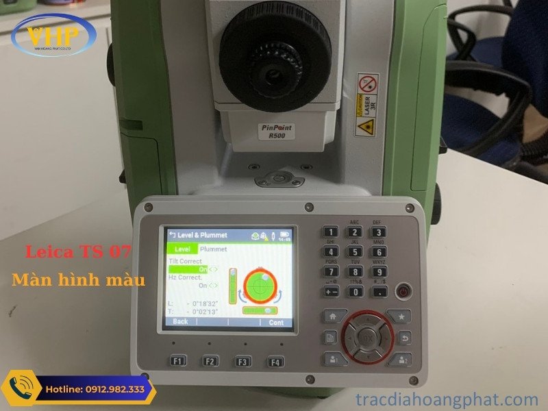 Màn hình màu cảm ứng trên máy Leica TS07