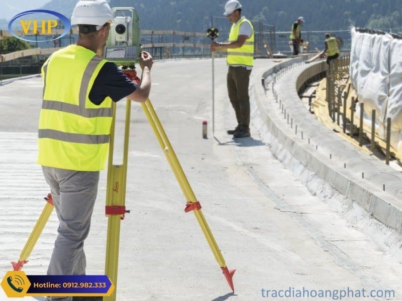 Máy toàn đạc điện tử Leica TS10 ứng dụng đo làm cầu