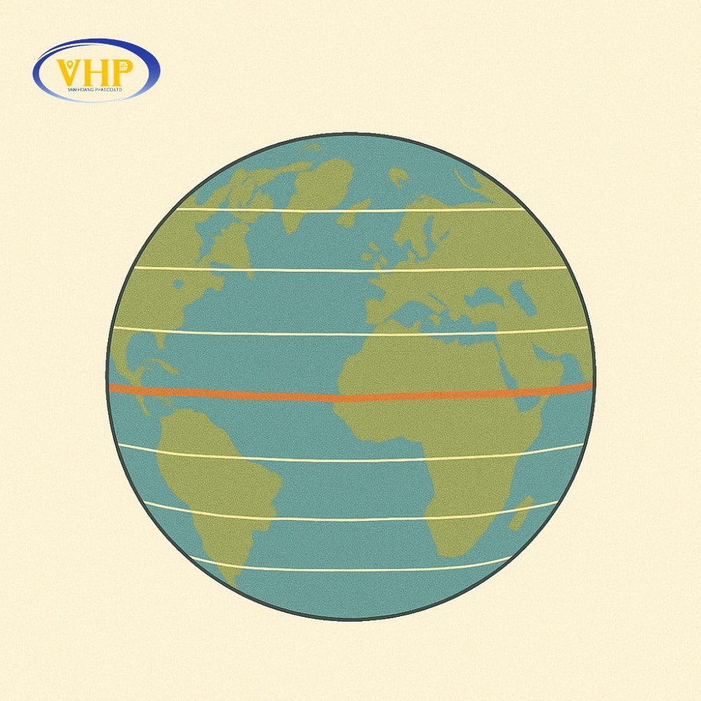 Vĩ độ nằm ngang, đo Bắc – Nam