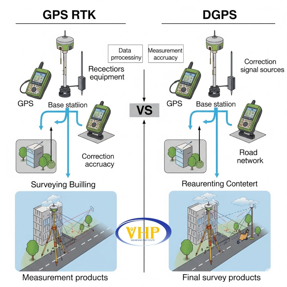 Điểm tương đồng giữa GPS RTK và DGPS 