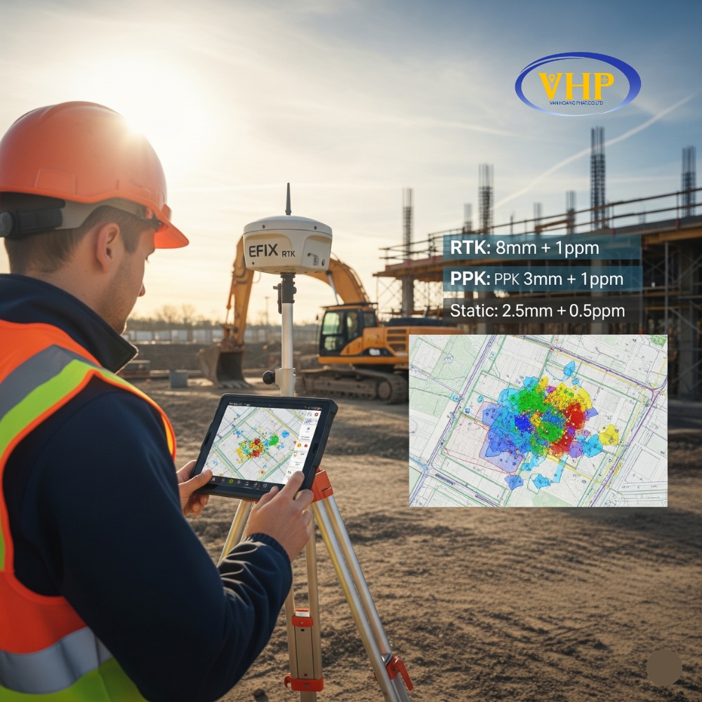 Kiểm tra độ chính xác máy RTK Efix
