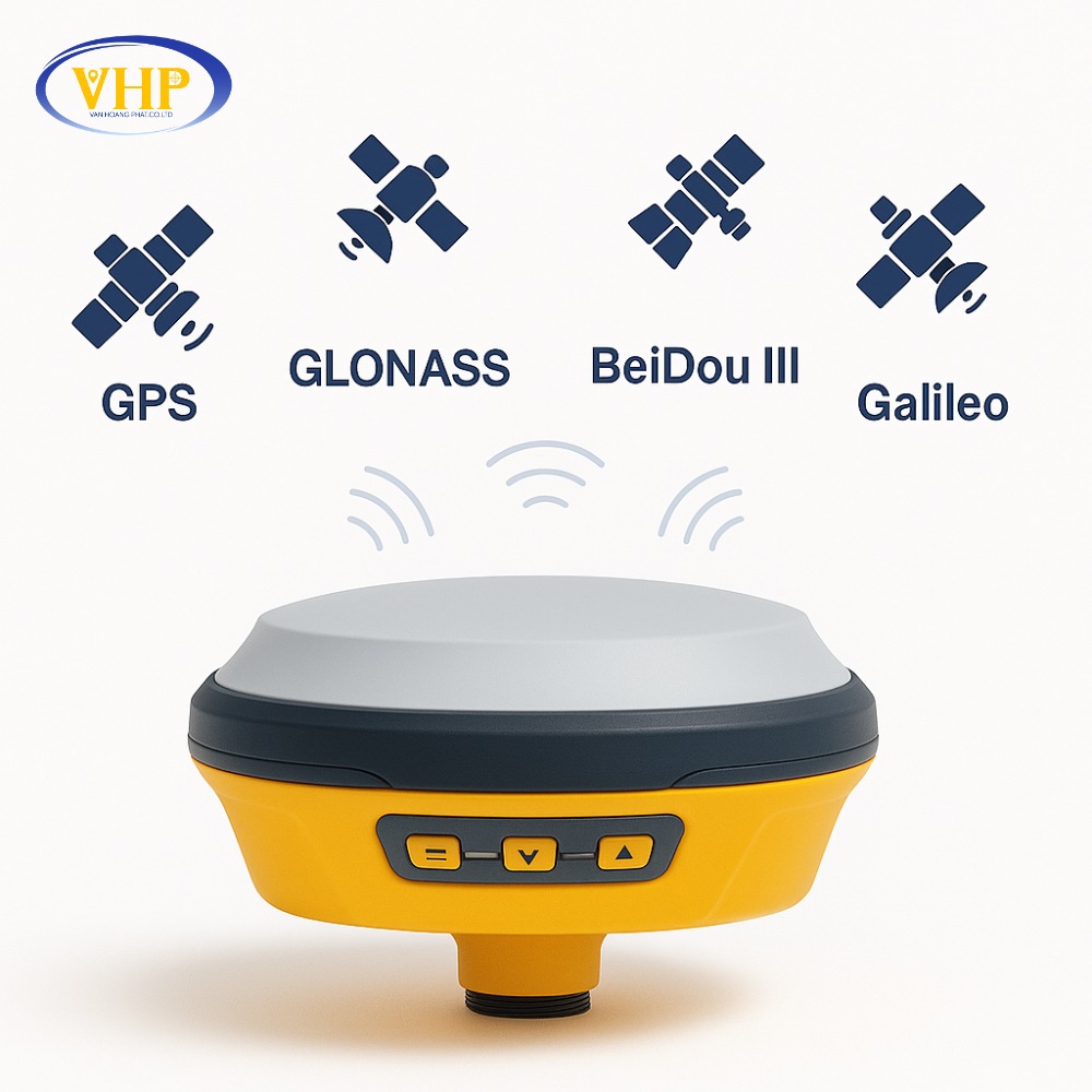 Kiểm tra số kênh và khả năng thu vệ tinh của máy GNSS RTK, đảm bảo đo đạc nhanh và chính xác trong mọi điều kiện.
