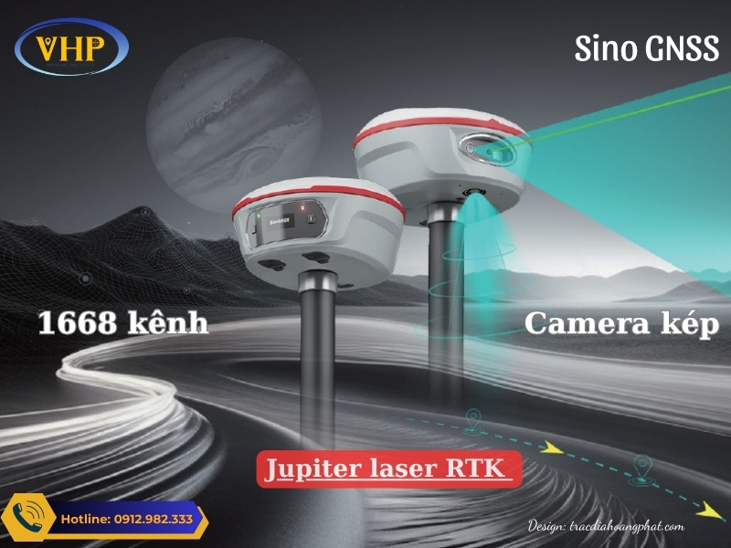 Máy gps rtk Comnav Jupiter đo laser tia xanh và camera kép hỗ trợ định vị điểm trực quan